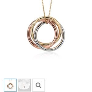 Tri color 14k pendant